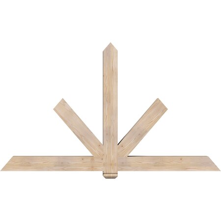 Ekena Millwork Kennewick Smooth Timber Gable Bracket, Douglas Fir, 84"W x 49"H x 5 1/2"D x 5 1/2"F, 14/12 Pitch GBW084X49X0606KEN00SDF